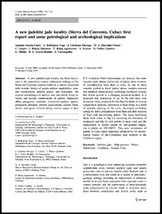Hydrothermal origin and age of jadeitites from Sierra del Convento Mélange (Eastern Cuba)